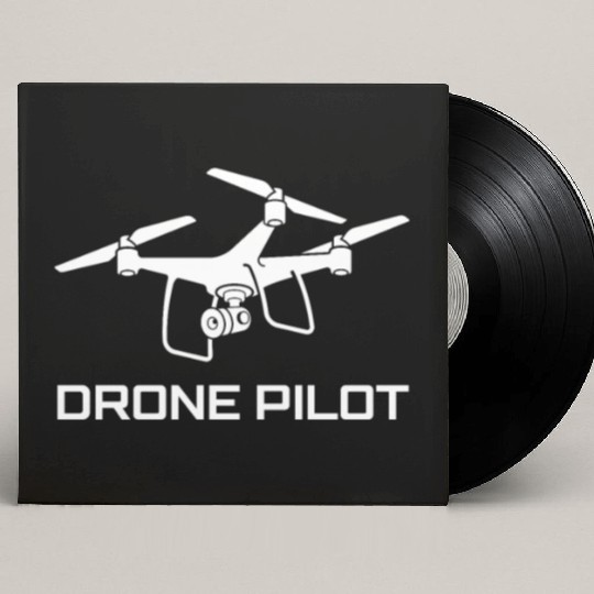 Drone Drone Pilot Drone Operator Quadrocopter Custom Vinyl Record Sleeves