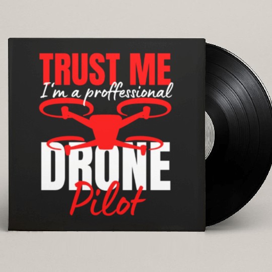 Drone Drone Pilot Drone Operator Quadrocopter Custom Vinyl Record Sleeves