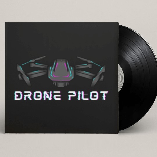 Drone Drone Pilot Drone Operator Quadrocopter Custom Vinyl Record Sleeves
