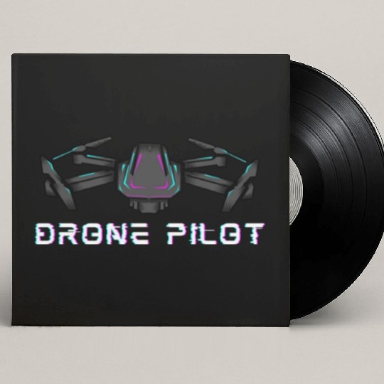 Drone Drone Pilot Drone Operator Quadrocopter Custom Vinyl Record Sleeves