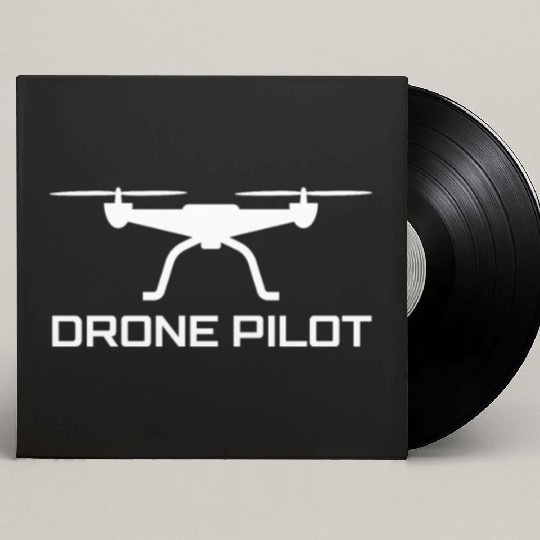 Drone Drone Pilot Drone Operator Quadrocopter Custom Vinyl Record Sleeves