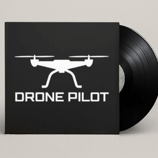 Drone Drone Pilot Drone Operator Quadrocopter Custom Vinyl Record Sleeves