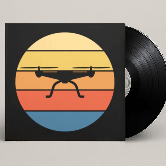 Drone Drone Pilot Drone Operator Quadrocopter Custom Vinyl Record Sleeves