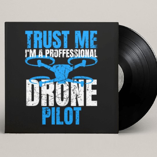 Drone Drone Pilot Drone Operator Quadrocopter Custom Vinyl Record Sleeves