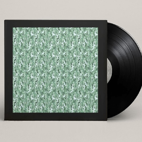 Watercolor Tropical Monstera Leaves Custom Vinyl Record Sleeves