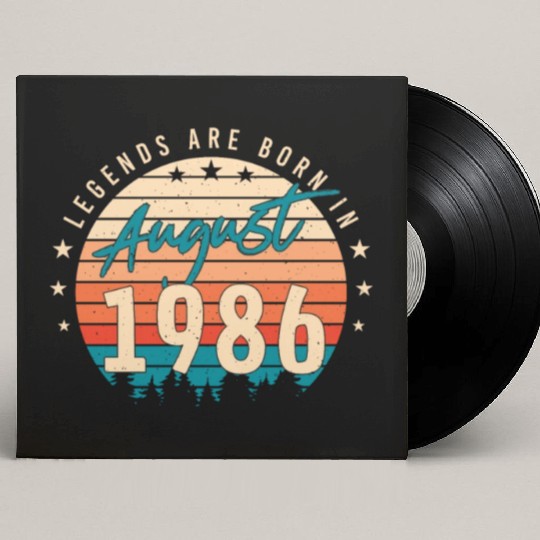 Born In 1986 In August Custom Vinyl Record Sleeves