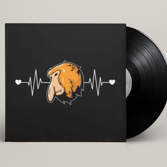 Proboscis Monkey Heartbeat Ape Wildlife Zookeeper Custom Vinyl Record Sleeves