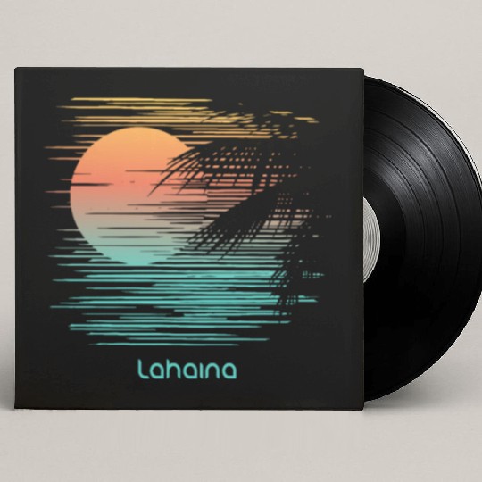 Artistic Lahaina Maui Hawaii Palm Tree Vacation Custom Vinyl Record Sleeves