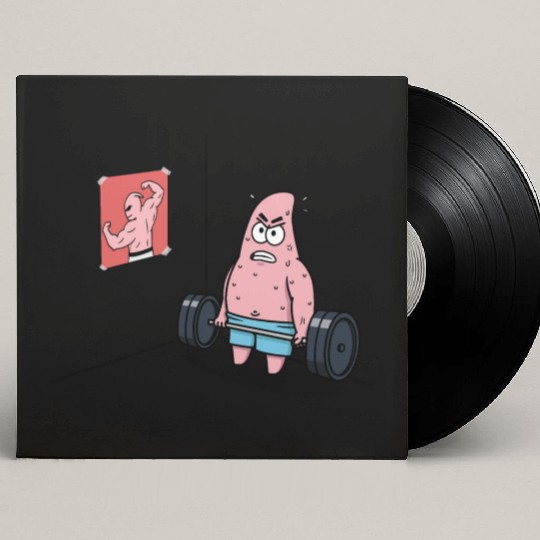 Majin Buu vs Patrick - Funny Anime Gym and Workout Custom Vinyl Record Sleeves