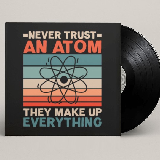Never Trust An Atom They Make Up Everything Custom Vinyl Record Sleeves
