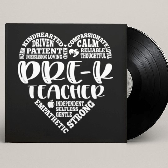 Pre K teacher, prek teacher, pre-k Custom Vinyl Record Sleeves