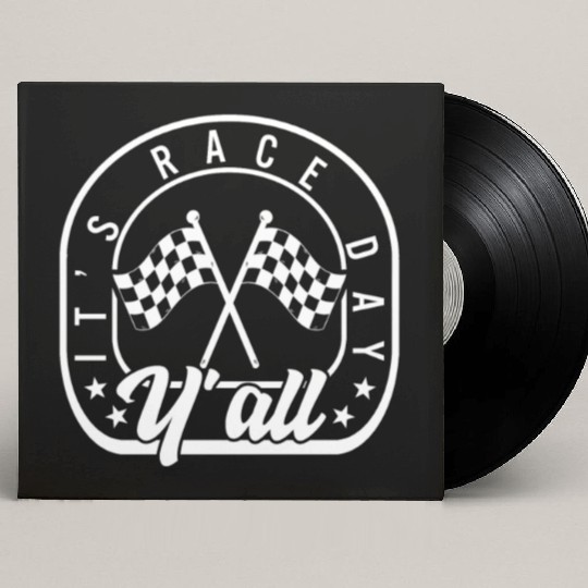 It's Race Day Y'all Custom Vinyl Record Sleeves, Race Day Checkered