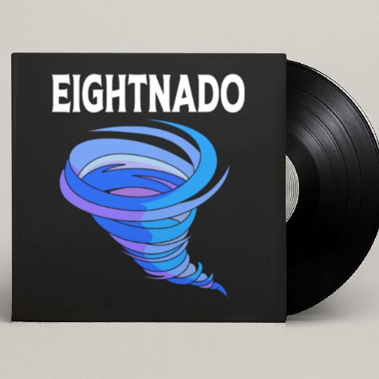 Eightnado Bday Party 8th Birthday Tornado Custom Vinyl Record Sleeves