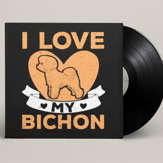Bichon Frise Dog Lover Dog Breeder Puppy Paw Love Custom Vinyl Record Sleeves