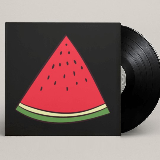Watermelon - slice, piece, quarter, triangle Custom Vinyl Record Sleeves