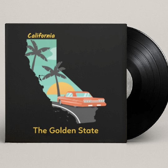 California The Golden State Custom Vinyl Record Sleeves