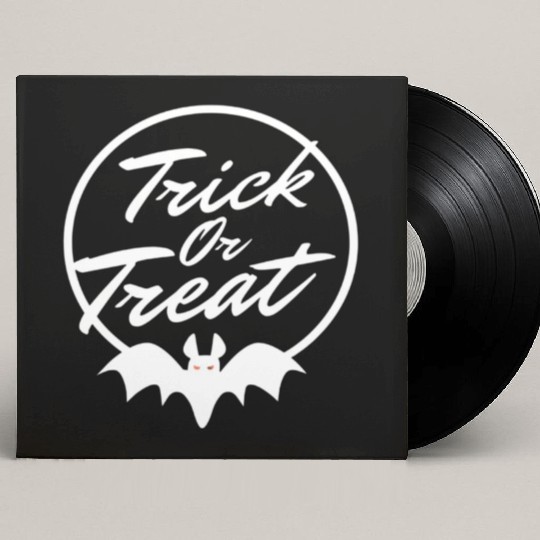 Trick Or Treat Halloween Bat Custom Vinyl Record Sleeves