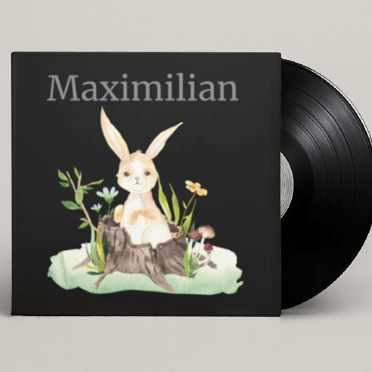 Waldtier Reh Hase Hedgehog Flowers Name Maximilian Custom Vinyl Record Sleeves