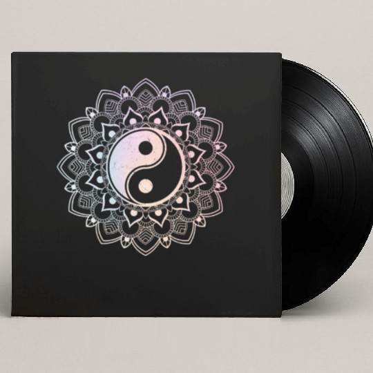 Yin Yang Lotus Mandala Spiritual Reiki Custom Vinyl Record Sleeves