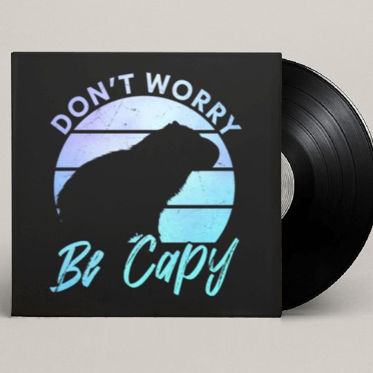 Happy Capybara Animal Lover Custom Vinyl Record Sleeves