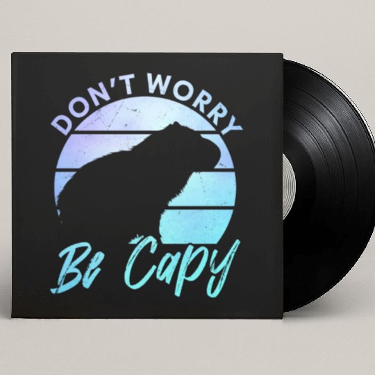 Happy Capybara Animal Lover Custom Vinyl Record Sleeves