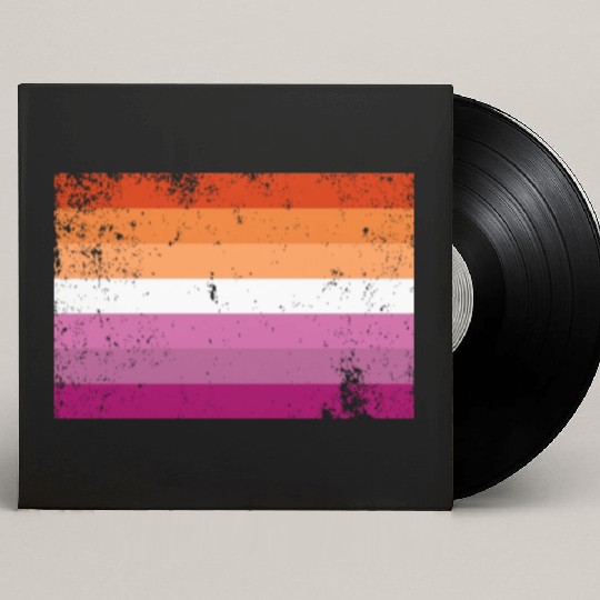 Lesbian Pride Flag Vintage Custom Vinyl Record Sleeves