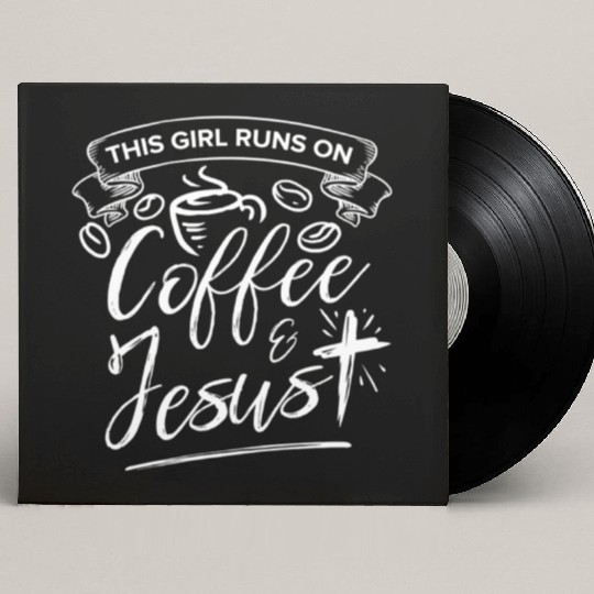 This Girl Runs on Coffee and Jesus for Religious Custom Vinyl Record Sleeves