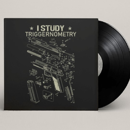 I Study Triggernometry Funny Gun Lover Custom Vinyl Record Sleeves