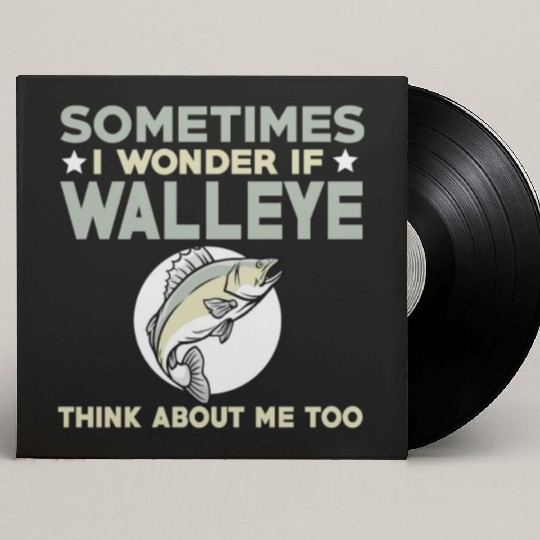 Funny Walleye Fishing Lover Custom Vinyl Record Sleeves