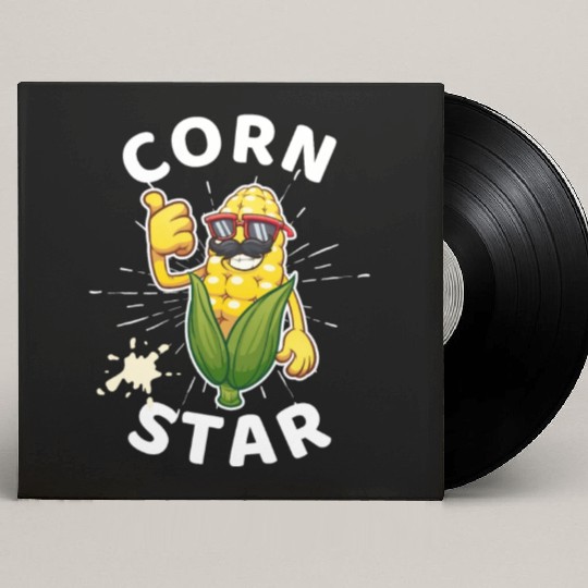 Funny Corn Star Sunglasses Mustache big Postal Service Custom Vinyl Record Sleeves