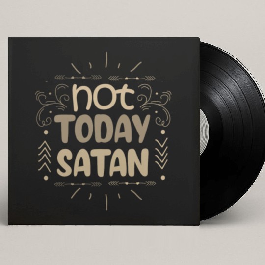 Christianity Not Today Satan Christian Gift Ideas Custom Vinyl Record Sleeves