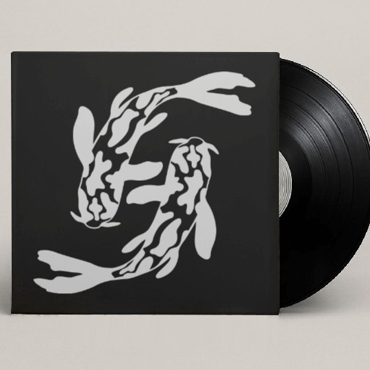 design 2 koi fish Custom Vinyl Record Sleeves