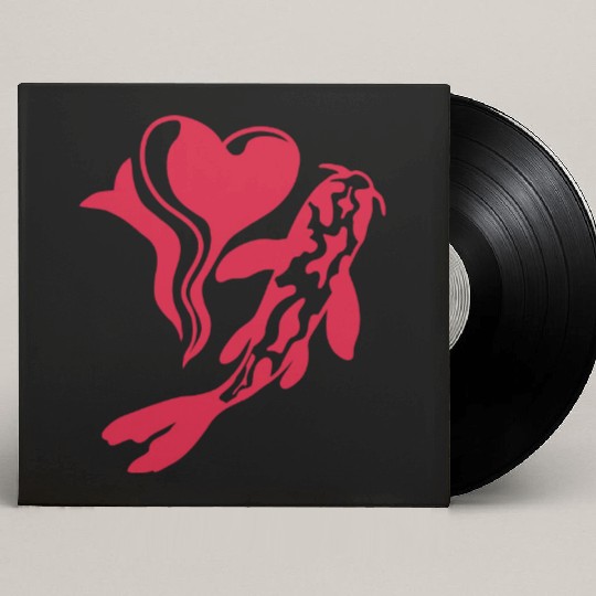 koi fish I Love Custom Vinyl Record Sleeves