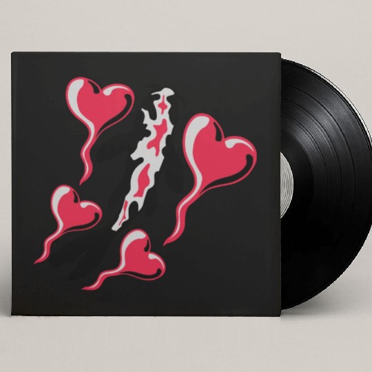 hearts koi fish nishikigoi Custom Vinyl Record Sleeves
