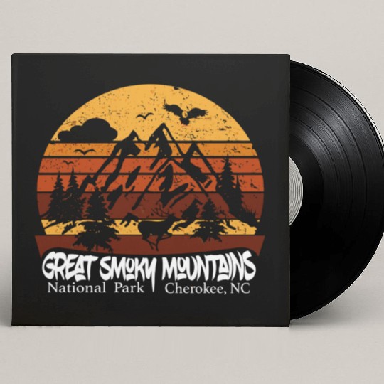 Great Smoky Mountains Cherokee Nc Vintage Souvenir Custom Vinyl Record Sleeves