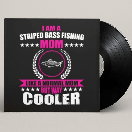 Striped Bass Fishing Mom Custom Vinyl Record Sleeves