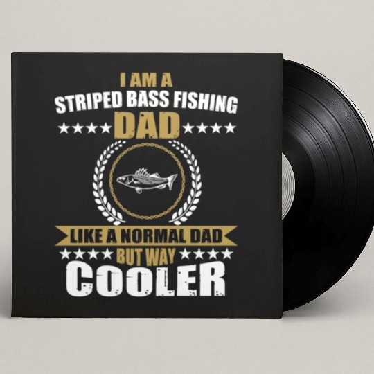 Striped Bass Fishing Dad Custom Vinyl Record Sleeves