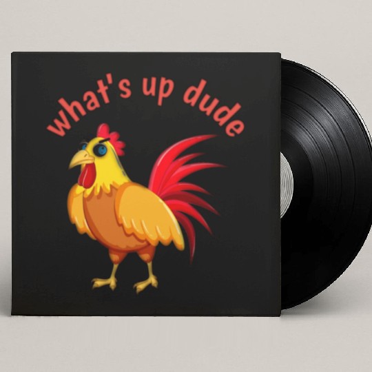 Angry Cartoon Cock Bird Custom Vinyl Record Sleeves