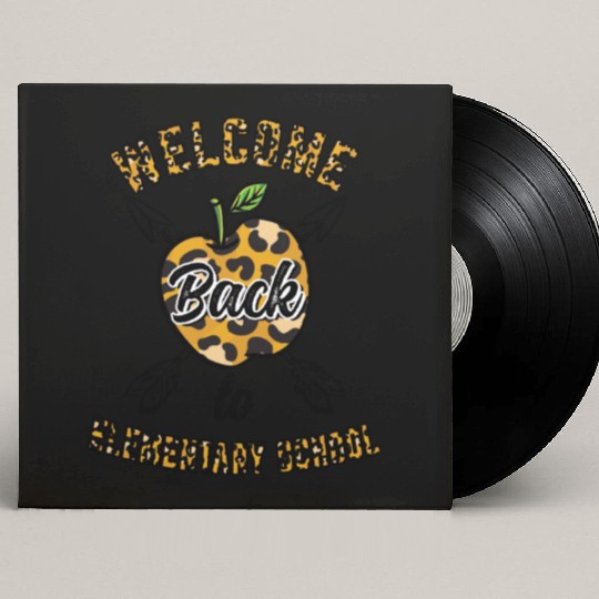 Welcome Back To Elementary School Leopard Print Custom Vinyl Record Sleeves