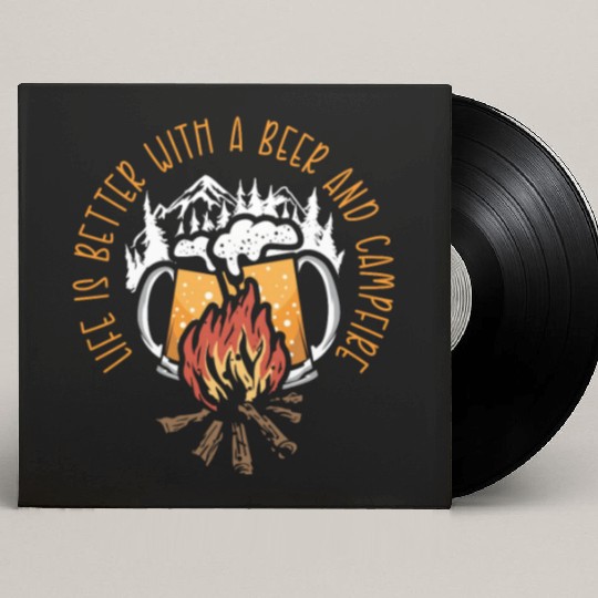 Camping Camper Present Nature Lover Van Custom Vinyl Record Sleeves