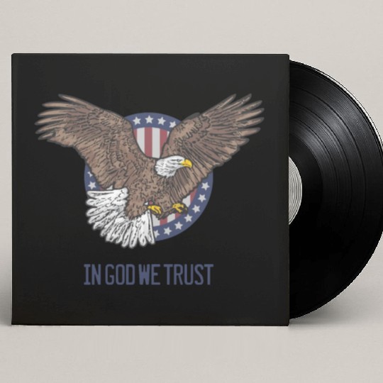 In God We Trust - Bald Eagle - Patriotic Custom Vinyl Record Sleeves
