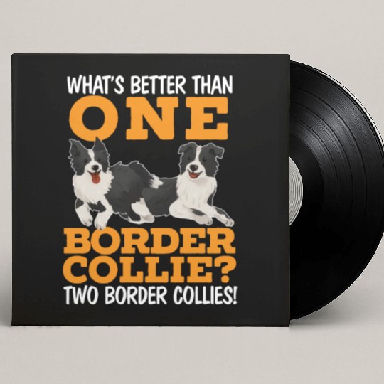 Border Collie Whisperer Dog Lover Puppy Owner Pup Custom Vinyl Record Sleeves
