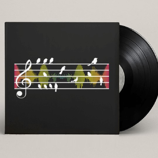 DJ Bird Beats Musician Nature Music Lovers Custom Vinyl Record Sleeves