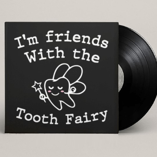 I m Friends with the Tooth Fairy Funny Pediatric D Custom Vinyl Record Sleeves