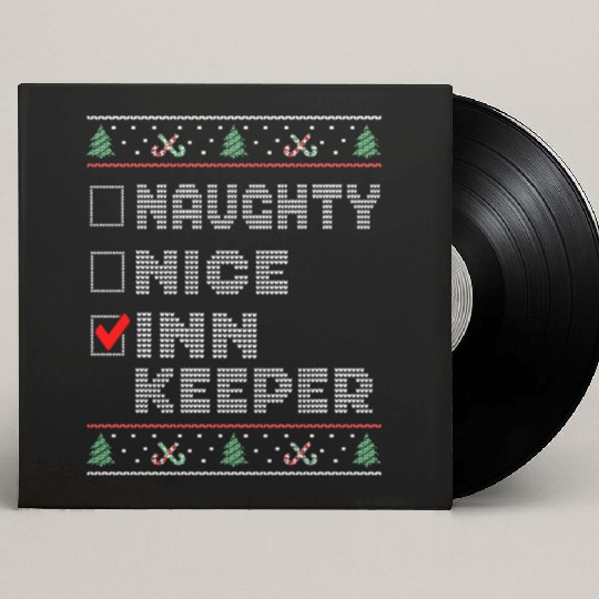 Naughty Nice Innkeeper, Matching Christmas Group Custom Vinyl Record Sleeves
