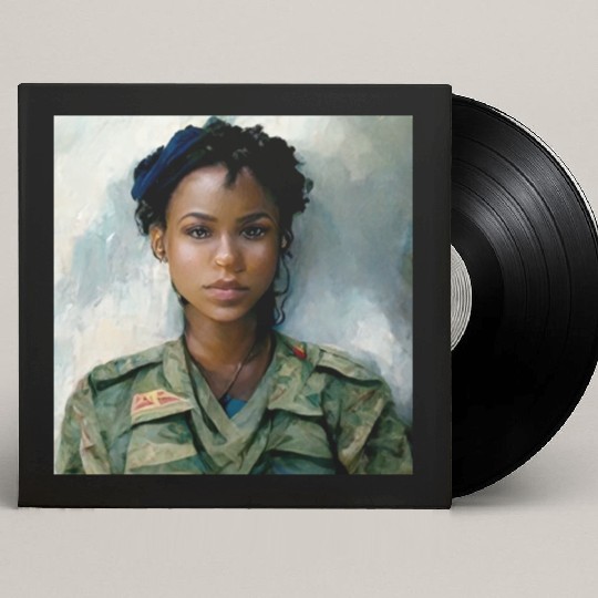 Beautiful US army combat medic painting Custom Vinyl Record Sleeves