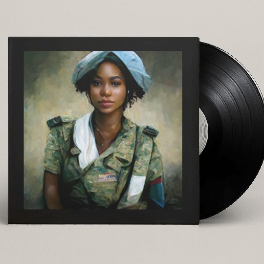 Beautiful US army combat medic painting Custom Vinyl Record Sleeves