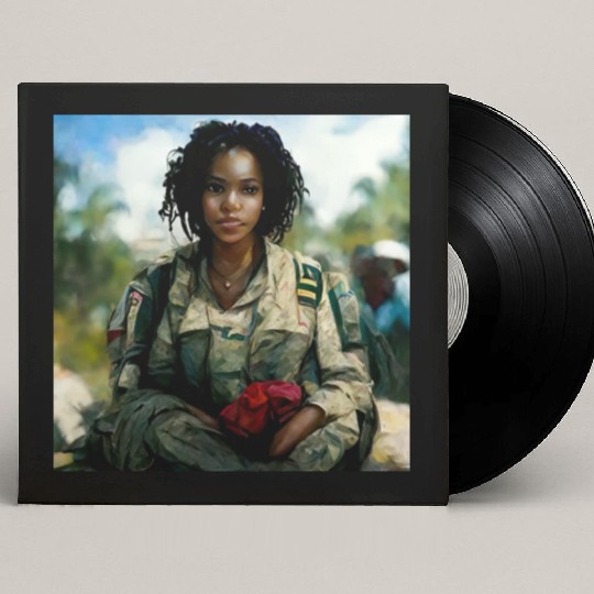 Beautiful US army combat medic painting Custom Vinyl Record Sleeves