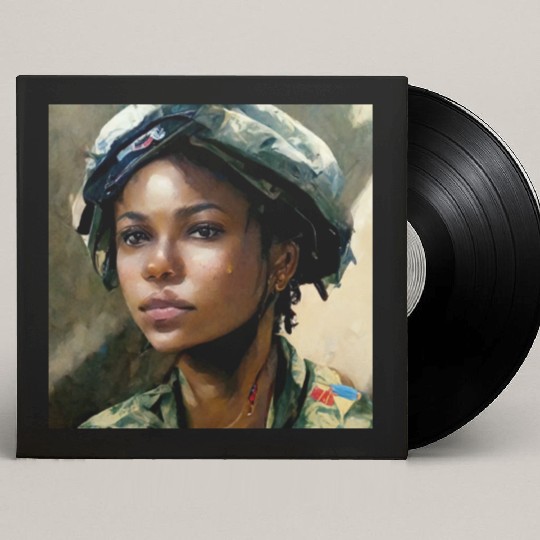 Beautiful US army combat medic painting Custom Vinyl Record Sleeves