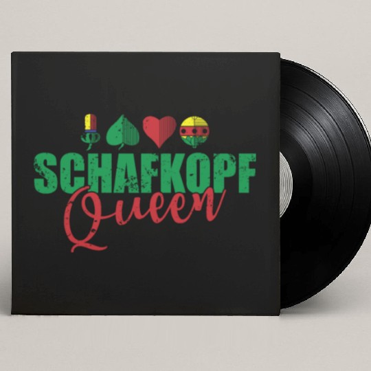 Schafkopf Queen Card Game playing Card Custom Vinyl Record Sleeves